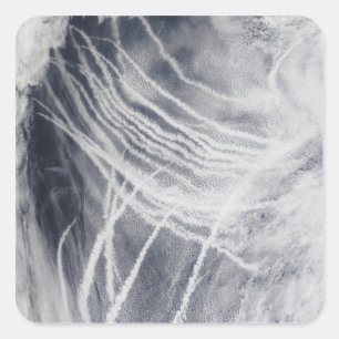 Schiff spürt den NordPazifischen Ozean auf Quadratischer Aufkleber