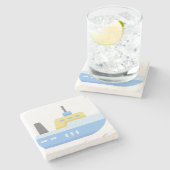 Schiff Steinuntersetzer (Seitenansicht)