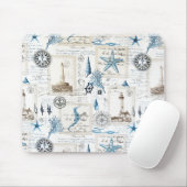 Schiff Thema nautische Anker-Lenkrad Mousepad (Mit Mouse)