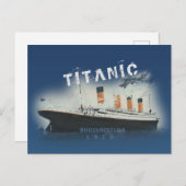 Schiff Titanic Blue Southampton 1912 Postkarte (Vorne/Hinten)