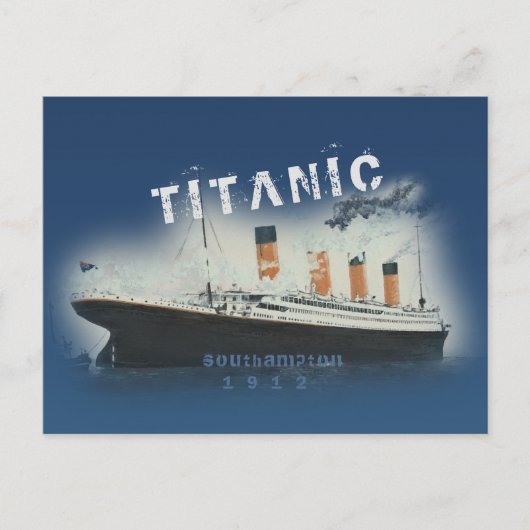 Schiff Titanic Blue Southampton 1912 Postkarte (Vorderseite)