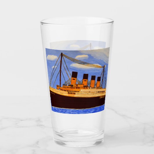 Schiff Titanic  Glas (Vorderseite)