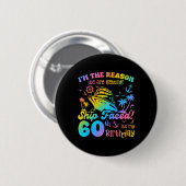 Schiff trifft auf Meinen 60. Geburtstag Kreuzfahrt Button (Vorne & Hinten)