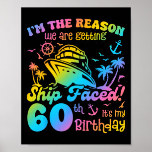 Schiff trifft auf meinen 60. Geburtstag Kreuzfahrt Poster