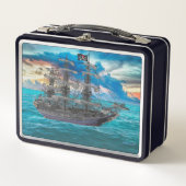 SCHIFF UNBEDINGT IM SONNENVERKEHR METALL BROTDOSE (Vorderseite)