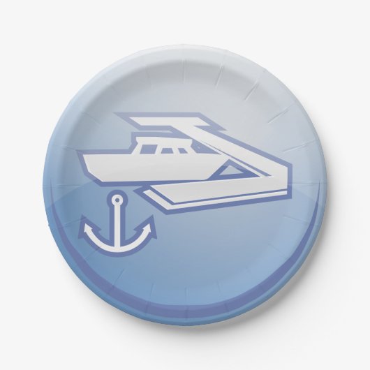 Schiff und Anchor Pappteller (Vorderseite)