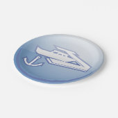 Schiff und Anchor Pappteller (Schrägansicht)
