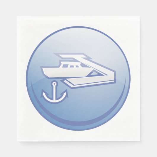 Schiff und Anchor Serviette (Vorderseite)