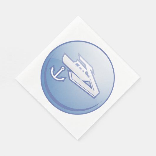 Schiff und Anchor Serviette (Ecke)