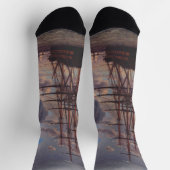 Schiff und eine Fregatte auf Reede  Socken (Oben)