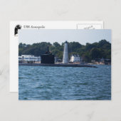 Schiff und Leuchtturm Postkarte (Vorne/Hinten)