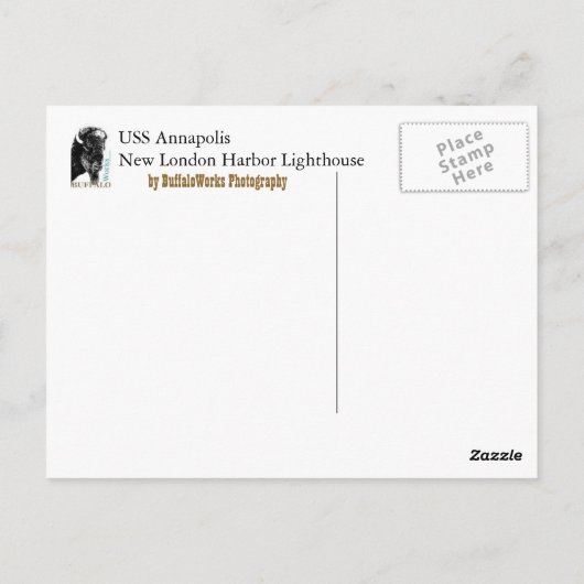 Schiff und Leuchtturm Postkarte (Rückseite)