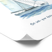 Schiff und Meer, Motivationsposter Poster (Ecke)