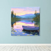 Schiff und See Leinwanddruck (Insitu (Holzboden))