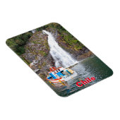 Schiff und Wasserfall, Chile Magnet (Rechte Seite)