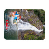Schiff und Wasserfall, Chile Magnet (Horizontal)
