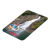 Schiff und Wasserfall, Chile Magnet (Linke Seite)