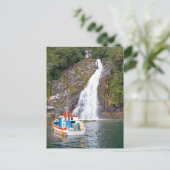 Schiff und Wasserfall, Chile Postkarte (Stehend Vorderseite)