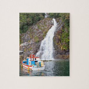 Schiff und Wasserfall, Chile Puzzle