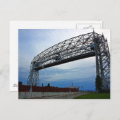 Schiff unter der Hängebrücke Postkarte (Vorne/Hinten)