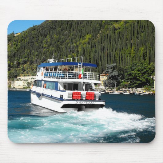 Schiff verlassend Maderno am Gardasee Mousepad (Vorne)
