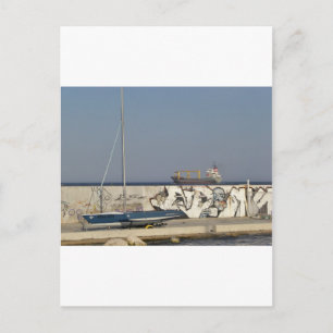 Schiff Verlassend Varna Postkarte