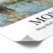 Schiff von Claude Monet auf der Seine in Rouen Poster (Ecke)