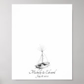 Schiff Wedding Fingerprint Gästebuch N.2 (Vorne)