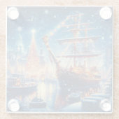 Schiff "Weihnachten/Winter" Glasuntersetzer (Rückseite)