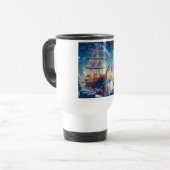 Schiff "Weihnachten/Winter" Reisebecher (Vorderseite Links)