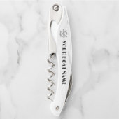 Schiff Wheel Nautical Boat Silver Gray Kellnermesser (Vorderseite)