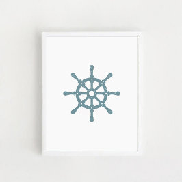 Schiff Wheel Poster, Kinderzimmer Wall Art Poster