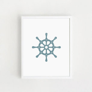 Schiff Wheel Poster, Kinderzimmer Wall Art Poster