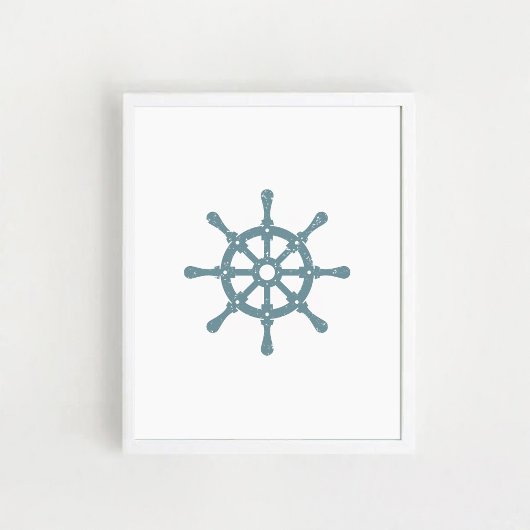 Schiff Wheel Poster, Kinderzimmer Wall Art Poster