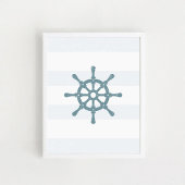 Schiff Wheel Poster, Kinderzimmer Wall Art Poster