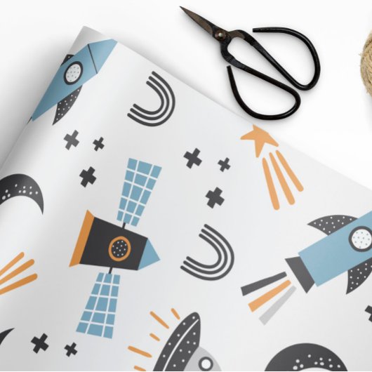 Schiff Zum Mond Geschenkpapier