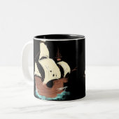 Schiff Zweifarbige Tasse (Vorderseite Links)