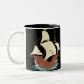 Schiff Zweifarbige Tasse (Links)