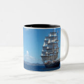 Schiff Zweifarbige Tasse (VorderseiteRechts)