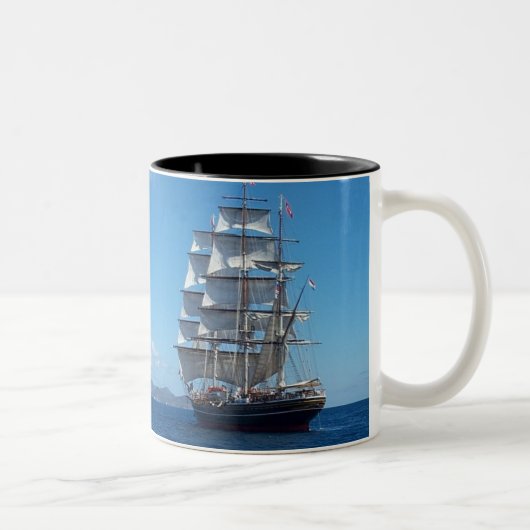 Schiff Zweifarbige Tasse (Rechts)