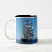 Schiff Zweifarbige Tasse (Links)