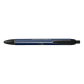 Schiffbau Navy Blau Gold Kugelschreiber (Rückseite)