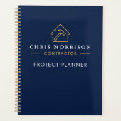 Schiffbau Navy Blue Gold Projekt Planer (Vorderseite)