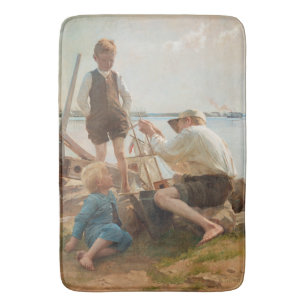 Schiffbauer (von Albert Edelfelt) Badematte