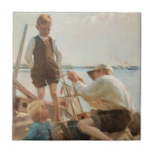 Schiffbauer (von Albert Edelfelt) Fliese (Vorderseite)