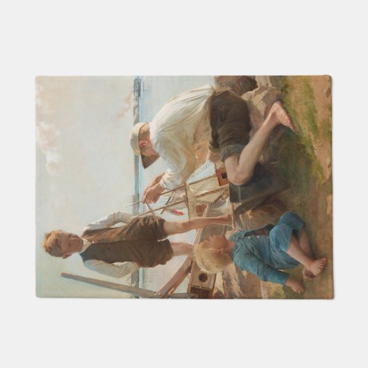 Schiffbauer (von Albert Edelfelt) Fußmatte (Vorderseite)