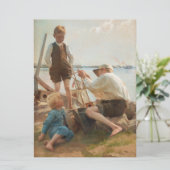 Schiffbauer (von Albert Edelfelt) Karte (Stehend Vorderseite)