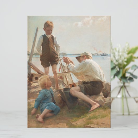 Schiffbauer (von Albert Edelfelt) Karte (Stehend Vorderseite)