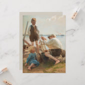 Schiffbauer (von Albert Edelfelt) Karte (Vorderseite/Rückseite Beispiel)