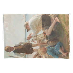 Schiffbauer (von Albert Edelfelt) Kissenbezug